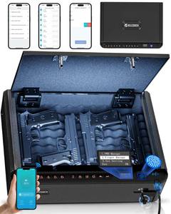 lot 9096 image: BILLCONCH Smart Gun Safe with Fingerprint, App, Keypad,LCD& Security Cable
