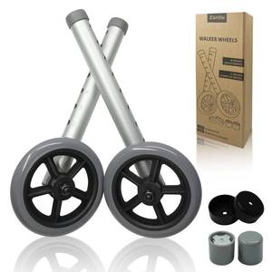 lot 9124 image: Zantle Walker Wheels Replacement - 5 Inch Wheels for Walkers for Seniors