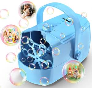 lot 9160 image: Bubble Machine Automatic Bubble Blower Durable Bubble Maker 18000 Big Bubbles Per Minute for Indoor Outdoor Wedding Birthday Party - Portable Bubble Machine for Kids Toddlers