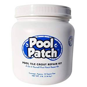 lot 10092 image: Pool Patch White Pool Tile Grout Repair Kit, 3-Pound, White