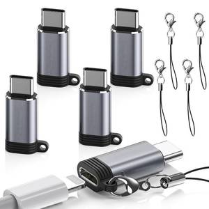 lot 10097 image: 5 Pack USB C to Lightning Charge Adapter for iPhone 16 15, Lightning to USB C Adapter with Fast Charge Data Transfer for iPhone 16 15 Plus Pro Max, Galaxy S24 S23, Pixel 8 7 6, iPad Pro, Macbook Pro