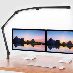 lot 10101 image: AILBTON Bright LED Desk Lamp with Clamp,Eye Caring Architect Led Desk Lights with Adjustable Swing Arm for Office Home,Dimming and Tempering Led Table Light