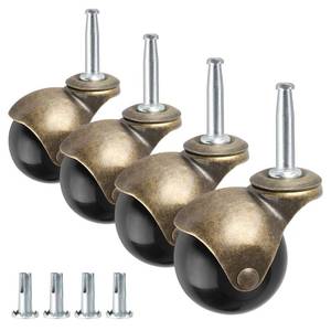 lot 10118 image: Apllamo 2 Ball Brass Casters Set of 4 516 Stem 1000 LBS Heavy Duty