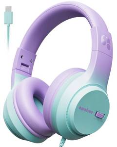 lot 10132 image: awatrue USB��C Kids Headphones for School,74��85��94dB Limiter, wMic HK07C
