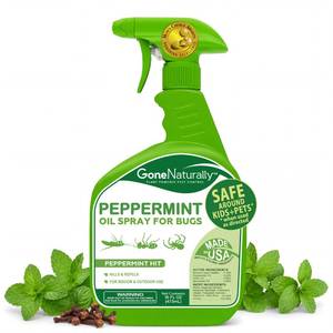 lot 10149 image: GoneNaturally Peppermint Oil Spray for Bugs�� Extra Strong Insect Repellent & Bug Spray for Home�� Kills & Repels Ants, Roaches, Spiders & More�� Safe Around Kids & Pets�� Indoor & Outdoor Use (16oz)