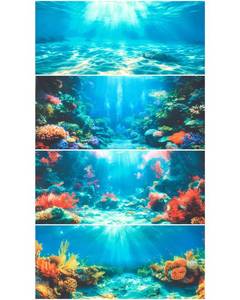lot 10159 image: Mindsoft 4 Pack Aquarium Background, 48 x 24 Inch