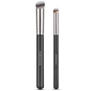 lot 10211 image: Angled Flat Concealer Brush Set, 2pcs Dense Under Eye Nose Contour Brush for Liquid Foundation Cream Powder Blending Buffing Stippling (270370)��