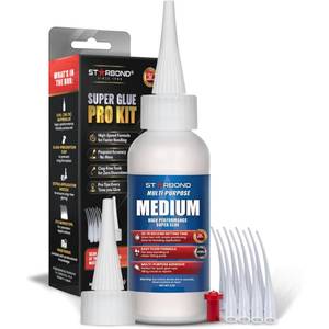 lot 10215 image: Starbond 2 oz. Medium CA Glue (Premium Cyanoacrylate Super Glue) for Quick Glue-ups  Woodworking  Woodturning  Hobby Model
