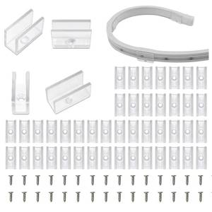 lot 10223 image: Lucienstar Neon Rope Light Clips with Screws, 100 Pack, Fits 6mm Neon Light