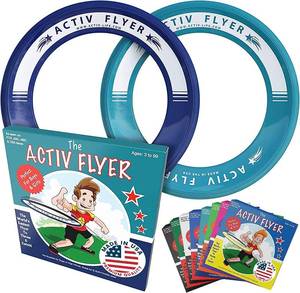 lot 10232 image: Activ Life 2 Pack Flying Rings for Kids, Fun Beach Toys, Gifts for Boys & Girls Aged 3-14, Cool Family Outdoor Games, Play at Playground, Easter Basket Fillers Birthday Presents, NavyTeal