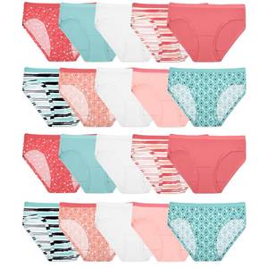 lot 10244 image: Fruit of the Loom Girls Cotton Hipster Underwear, 20 Pack-Fashion Assorted, 12