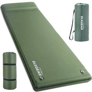 lot 11624 image: Elegear Self Inflating Sleeping Pad with Pillow 26D Memory Foam 3.15