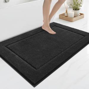 lot 11628 image: anllugs Bathroom Rugs, Non-Slip Bath Rugs, 30 x 46, Black