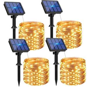 lot 11639 image: btfarm 4 Pack Solar String Lights Outdoor, Total 132FT 320LED Fairy Lights