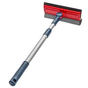 lot 11657 image: DSV Standard Professional Window Squeegee  2-in-1 Window Cleaner Sponge and Soft Rubber Strip With Telescopic Extension Pole 20 - 30(50cm-76cm)  Adjustable To Clean From Multiple Angles