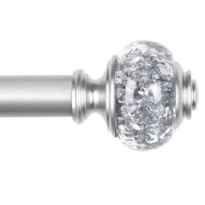 lot 11668 image: USFOOK Silver Curtain Rods for Windows 32 to 58, Decorative Drapery Rod