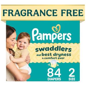 lot 11678 image: Swaddlers Diapers, Size 2 (10-22 lbs), 84 Count, Absorbent, Keeps Baby Dry and Comfortable, Pediatrician Recommended Skin Safe Disposable Baby Diaper