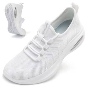 lot 12218 image: Rollstep Wide Toe Box Shoes Women Extra Wide Width Sneakers Diabetic Air Cushion Road Running Shoes Ultra Light Wide Tennis Sneakers Gym Training Breathable Walking Shoes White 40 9-9.5