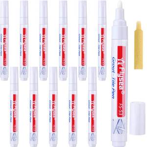 lot 12225 image: 12 Pieces Grout Tile Pen Grout Restorer Pen Renew Repair Marker for Tile Wall Floor (White)