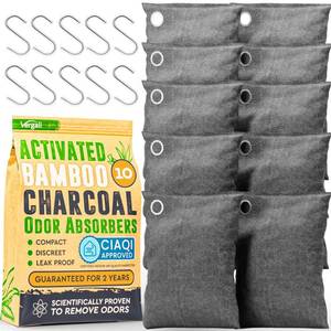 lot 12227 image: Activated Charcoal Odor Absorber for Strong Odors in Car, Closet, Shoe, Basement. 10 Activated Charcoal Bags Odor Absorbers for Home. Bamboo Charcoals Air Purifying Bag Charcoals Deodorizer Eliminator