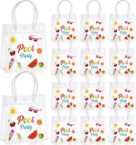 lot 12235 image: Sweetude 24 Pcs Pool Party Favor Bags PVC Waterproof Clear, Pool