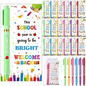 lot 12269 image: Marspark 30 Set Welcome Back to School Gifts Bulk Ballpoint Pens and Cards