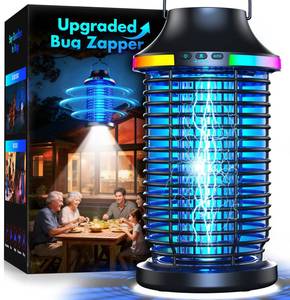 lot 12290 image: Rechargeable Bug Zapper Outdoor, 4200V Powerful Electric Mosquito Zapper 5-in-1 Portable & Wireless Bug Zapper Outdoor Cordless with 5000mAh Battery, Outdoor Waterproof Fly Zapper for Patio Camping