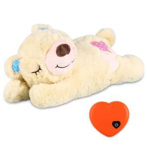 lot 12307 image: ZALBYUY Puppy Toys with Heartbeat, Puppy Sleep Aid Toy, Small Dog Training Doll for Separation Anxiety Relief, Pets Plush Toys for Dogs Cats (Bear)