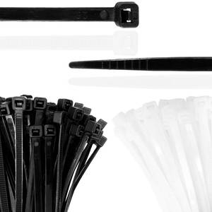 lot 12313 image: BEADNOVA Cable Ties 100 Pcs Wraps Zip Ties Heavy Duty for Multi-Purpose(6 Inch, Black and White, 50pcs for Each)