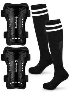 lot 12321 image: Hryrbay Kids Soccer Shin Guards and Socks Toddler Youth Soccer Shin Pad Set