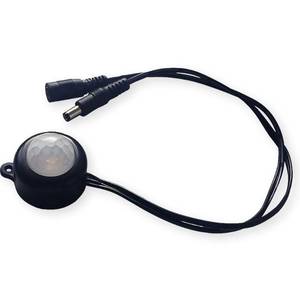 lot 12324 image: DC 6V 12V-24V 5A PIR Motion Activated Body Sensor Switch with DC Cable for LED Strip Light ((Roundness(with Light Sensor), Black)