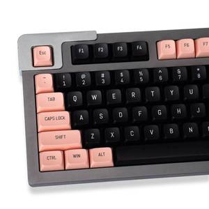 lot 12331 image: mintcaps Pink Black Keycaps Set 150 Keys MSA Profile Doubleshot Custom Keycaps for Cherry MX Gateron Kailh Box Switches Mechanical Gaming Keyboard