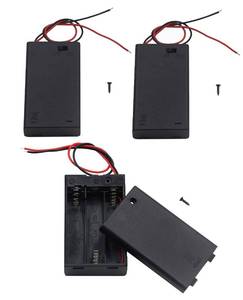 lot 12347 image: LAMPVPATH (Pack of 3) 3 AAA Battery Holder with Switch, 4.5V Battery Holder with Switch, 3X 1.5V AAA Battery Holder with Leads and Switch