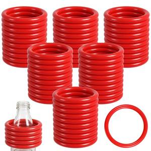 lot 12349 image: Meooeck 48 Pcs Ring Toss Rings 2.9 Red Plastic Carnival Party Game