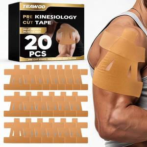lot 12352 image: TEAWOO PreCut Kinesiology Tape for Shoulder (Beige 20 Pcs)