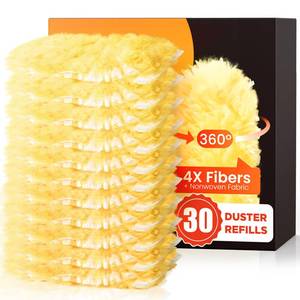 lot 13907 image: 30 Count Heavy Duty Duster Refills for Swiffer, Multisurface 360° Larger Size Dusters with 4X Microfibers, Unscented Disposable Dusters for Cleaning Home, Blinds, Fans, Corners (Only Duster)