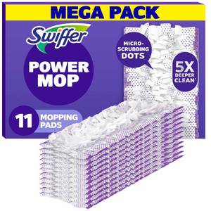 lot 13927 image: Swiffer PowerMop Multi-Surface Mopping Pad Refills, 11 Count