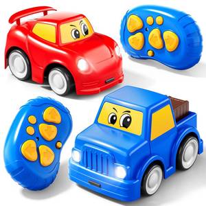 lot 14334 image: DULONIME Remote Control Car 2 Year Old, 2-Pack Kid RC Cars Ages 2-4 Boy