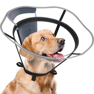 lot 14336 image: Didopet Extended Dog Cone to Stop Licking, Adjustable Depth, Transparent