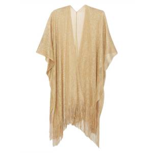 lot 14341 image: Nonakgado Gold Shawls and Wraps for Evening Dresses-Sparkle Metallic formal Evening Wraps for Women Dressy Travel Cardigan(Light Gold)
