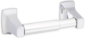 lot 14395 image: Moen Contemporary Chrome Wall Mount Spring Toilet Paper Holder P5050