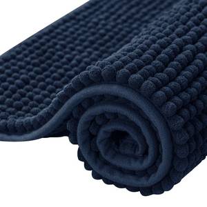 lot 14396 image: Subrtex Bathroom Rug Chenille Bath Mat 18 x 24 Navy