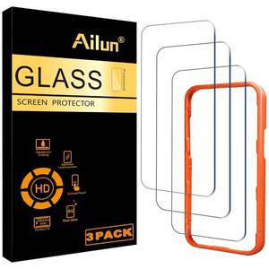 lot 14412 image: Ailun Tempered Glass Screen Protector iPhone 16 Pro Max 3-Pack
