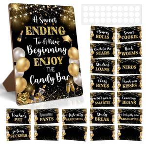 lot 14416 image: Class of 2026 Graduation Candy Buffet Sign Set