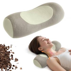 lot 17840 image: Qirelle Organic Buckwheat Cervical Neck Pillow