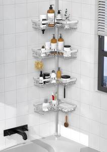 lot 17845 image: KEGII SUS304 Corner Shower Organizer Tension Pole