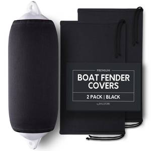 lot 17862 image: Byllstore Boat Fender Covers 8 x 22 2-Pack Black