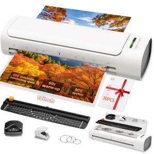lot 17865 image: Elysine 13-Inch Laminator Machine A3 with Accessories