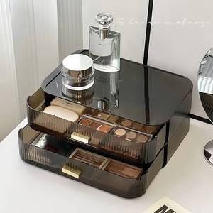 lot 17879 image: Decorcode 2-Pack Stackable Makeup Organizer with Drawers