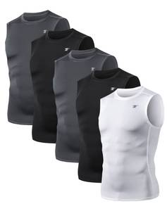 lot 18002 image: TELALEO Mens Compression Tank Top Sleeveless XL 6-Pack